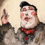 The Singing Puppet - Pen and Ink Cartoon